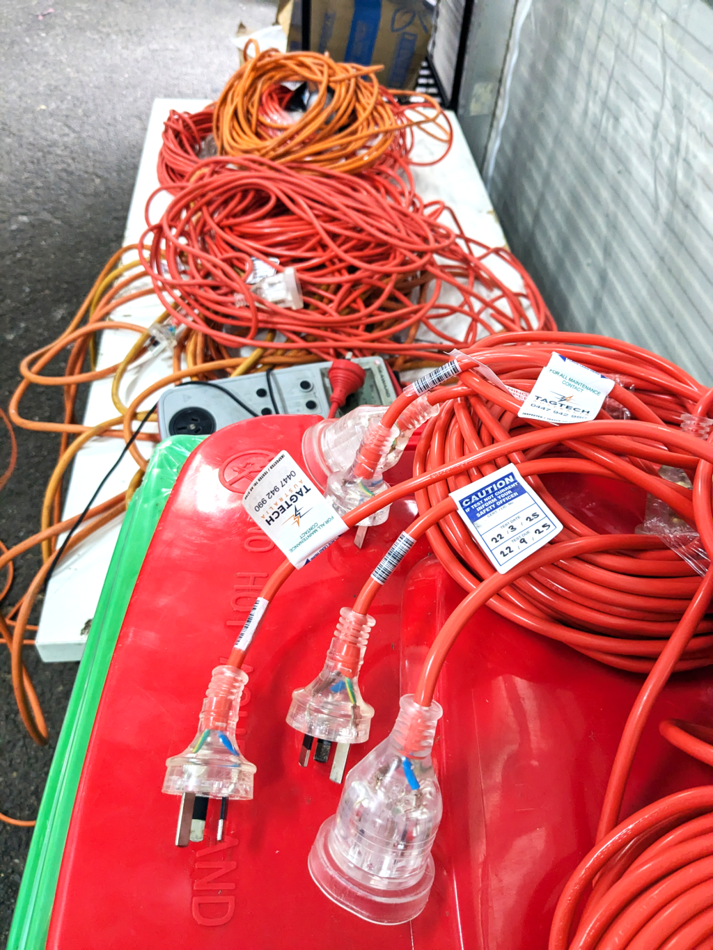 Tagtech Australia test and tag technician inspecting electrical equipment Sydney