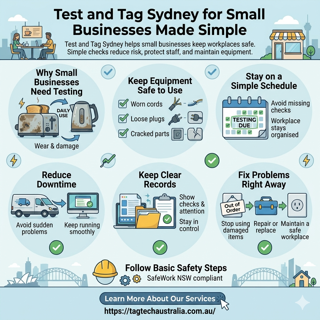 test and tag Sydney small business workplace safety