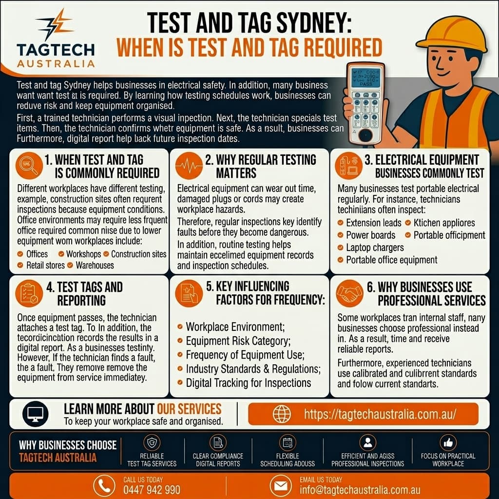 test and tag Sydney technician inspecting workplace equipment