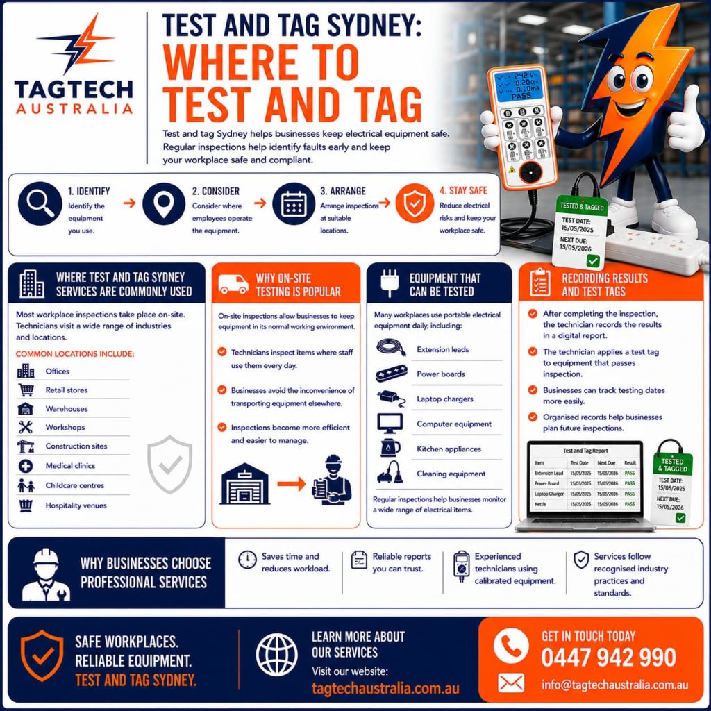 test and tag Sydney workplace equipment inspection