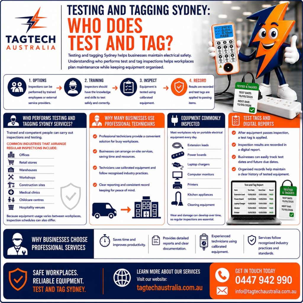 test and tag services Sydney workplace equipment inspection