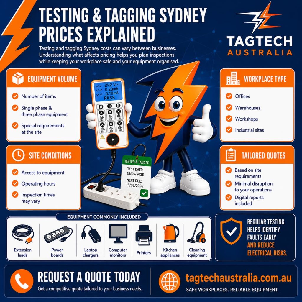 testing and tagging Sydney workplace electrical inspection