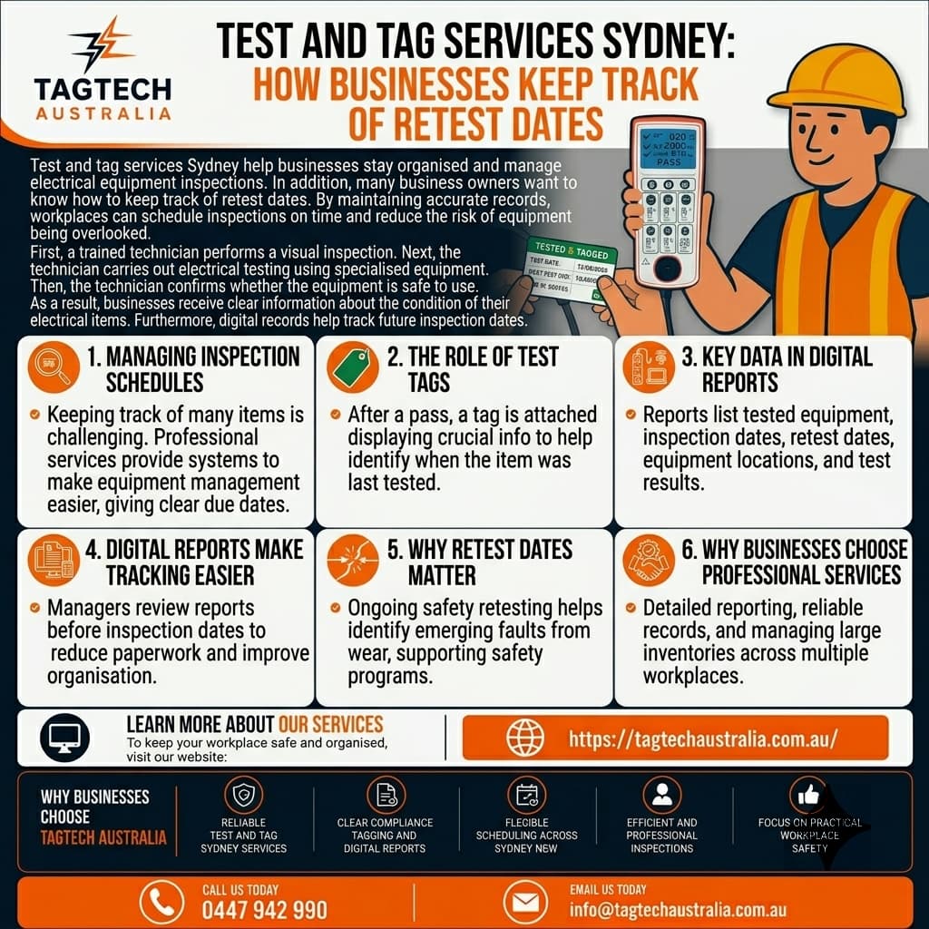 test and tag services Sydney inspection report