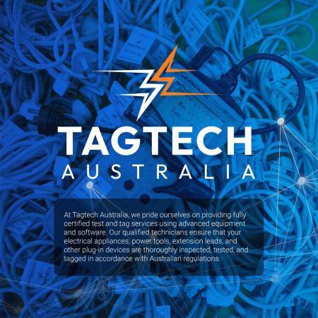 Tagtech Australia test and tag technician inspecting electrical equipment Sydney