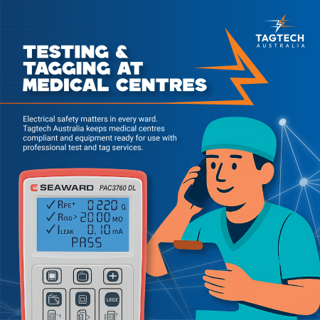 Medical centres depend on a wide range of electrical equipment daily — from examination lamps and diagnostic tools to reception computers and sterilisation units. With frequent use and constant patient flow, testing and tagging in medical centres is crucial to ensure safety, compliance, and reliability across all areas of your clinic.